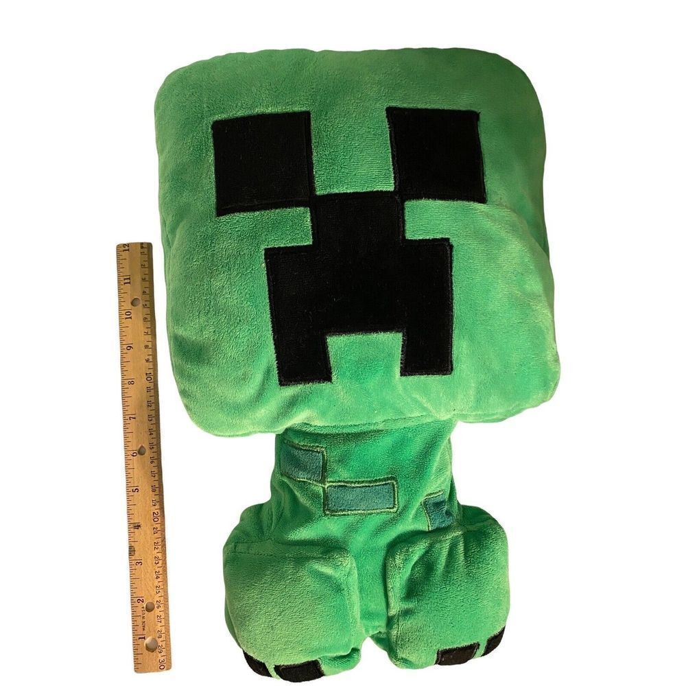 Minecraft LARGE 16"  Mojang Stuffed Plush Jinx Green Creeper 2017